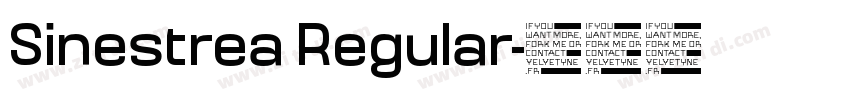 Sinestrea Regular字体转换